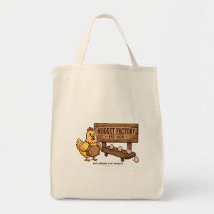 NUGGET FACTORY — EST. 2026 Funny Chicken Tote Bag