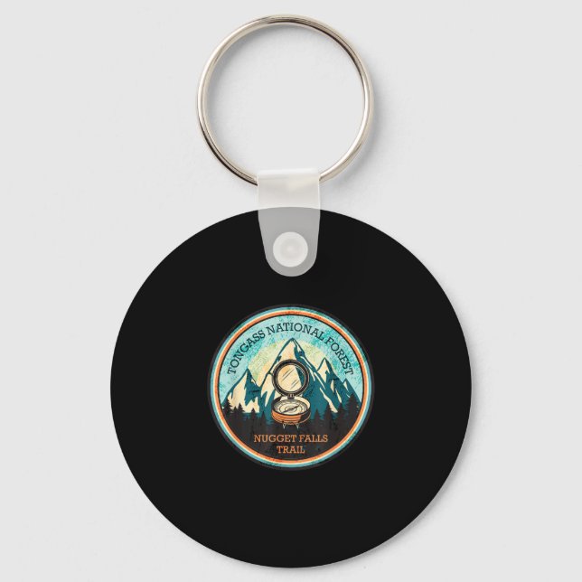 Nugget falls trail in alaska  key ring (Front)