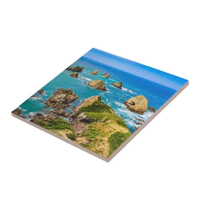 Nugget Point islets, New Zealand Ceramic Tile (Side)