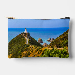 Nugget Point lighthouse, New Zealand Accessory Pouch