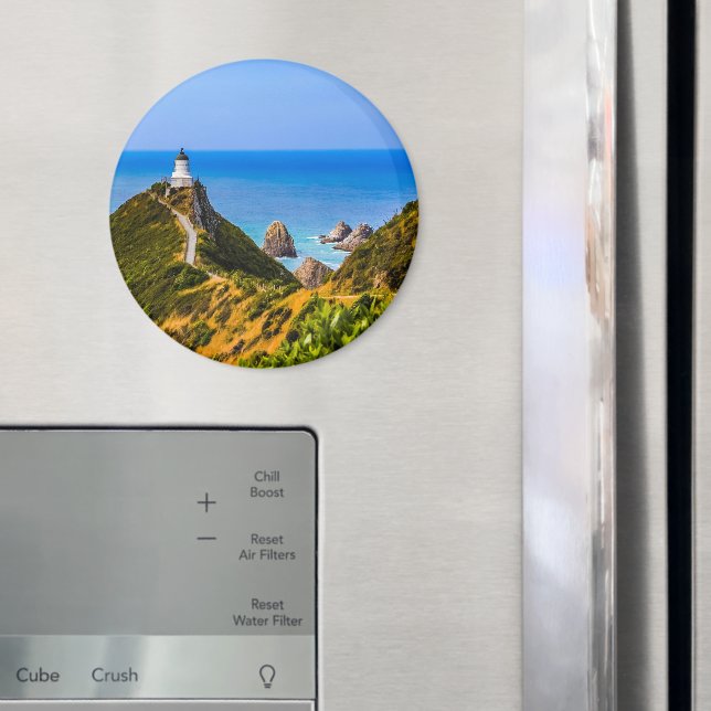Nugget Point lighthouse, New Zealand Magnet (In Situ (Fridge))