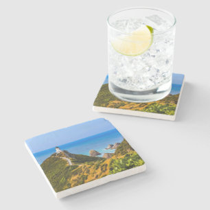 Nugget Point lighthouse, New Zealand Stone Coaster