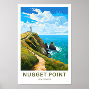 Nugget Point New Zealand Travel Print