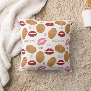 Nuggs & Kisses Valentine Pattern Nuggets Lips Cushion