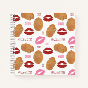 Nuggs & Kisses Valentine's Chicken Nuggets Lips Notebook