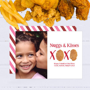 Nuggs & Kisses XOXO Stripe Valentine Photo Card