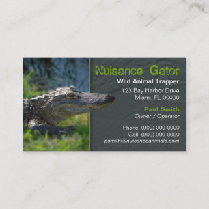Nuisance Animal Trapper Business Card