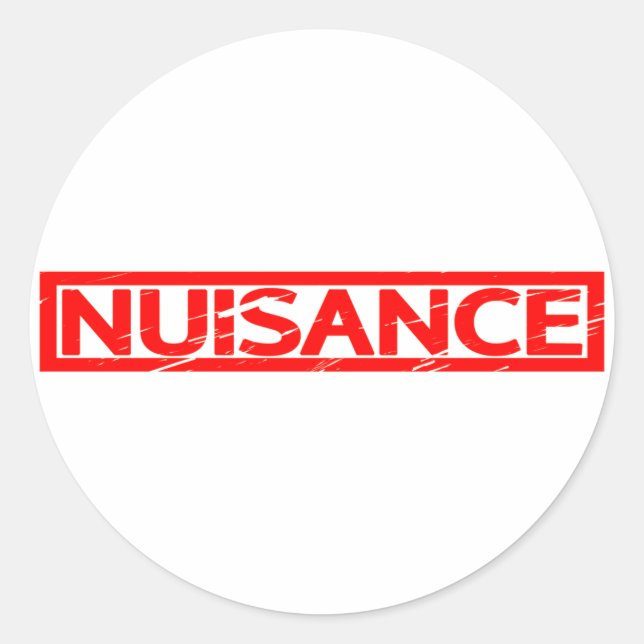 Nuisance Stamp Classic Round Sticker (Front)