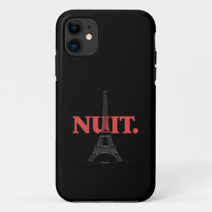 Nuit Nuit Night Night French Words Paris Tower iPhone 11 Case
