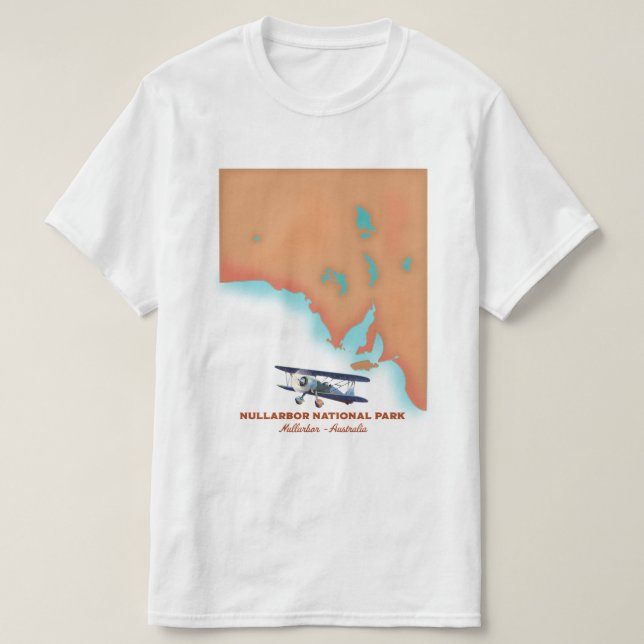 Nullarbor National Park Australia map T-Shirt (Design Front)