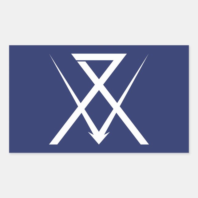 Numazu city flag Shizuoka prefecture japan symbol Rectangular Sticker (Front)