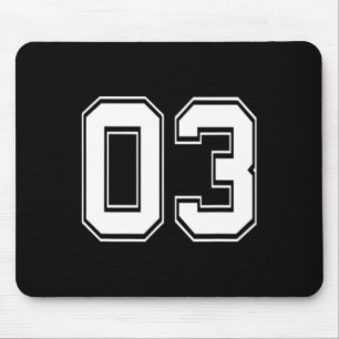 Number 03 Sell Footll Soccer Birthday Gift Mouse Pad