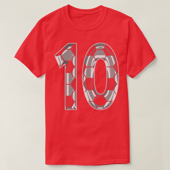 Number 10 Jersey 10 Mum Player Fan 1 T-Shirt (Design Front)
