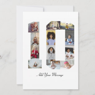 Number 10 Photo Collage Announcement