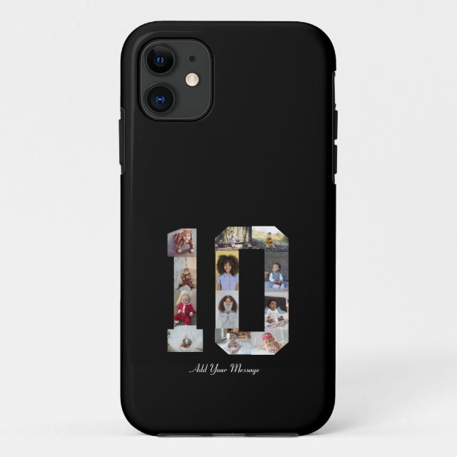 Number 10 Photo Collage Case-Mate iPhone Case (Back)
