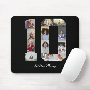 Number 10 Photo Collage Mouse Pad