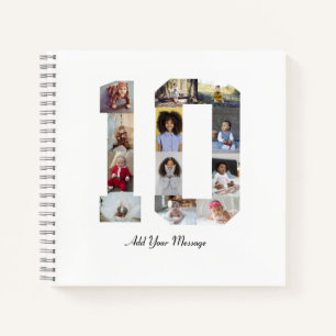 Number 10 Photo Collage Notebook