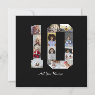 Number 10 Photo Collage Poster Announcement