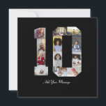 Number 10 Photo Collage Poster Thank You Card<br><div class="desc">This customisable product is where photos are arranged to form the shape of a number. It is often used for milestone celebrations like birthdays, anniversaries, or achievements, allowing users to showcase memorable images within a single, eye-catching display. The designs typically offer spaces for various photo sizes and orientations, ensuring a...</div>
