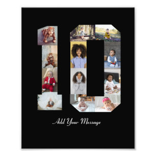 Number 10 Photo Collage Print