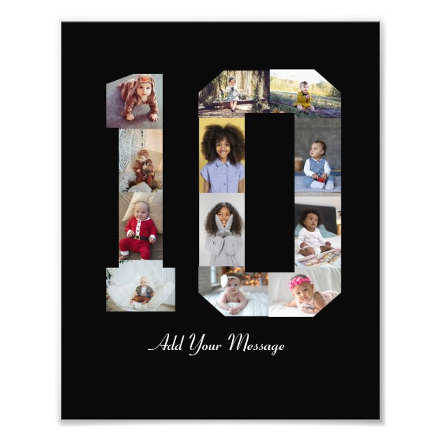 Number 10 Photo Collage Print (Front)