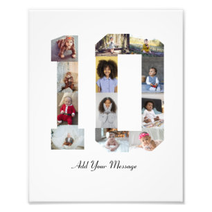 Number 10 Photo Collage Print