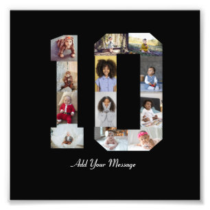 Number 10 Photo Collage Print