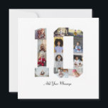 Number 10 Photo Collage Thank You Card<br><div class="desc">This customisable product is where photos are arranged to form the shape of a number. It is often used for milestone celebrations like birthdays, anniversaries, or achievements, allowing users to showcase memorable images within a single, eye-catching display. The designs typically offer spaces for various photo sizes and orientations, ensuring a...</div>