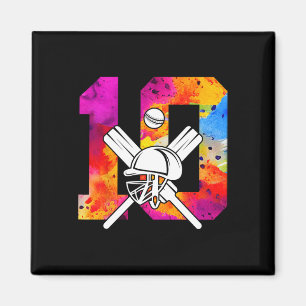 Number 10 Years Cricket 10th Birthday 1 Magnet