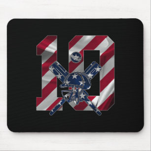 Number 10 Years Cricket 10th Birthday 2 Mouse Pad
