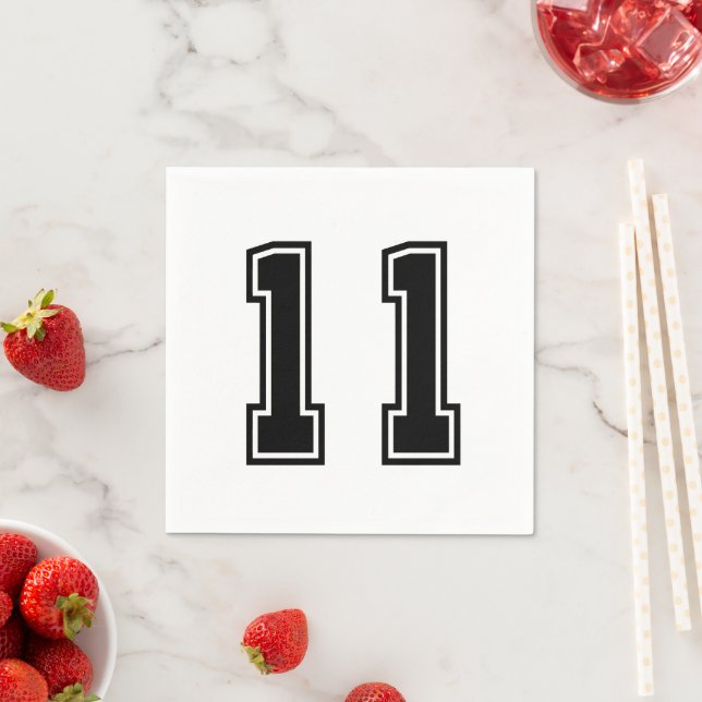 Number 11 napkin (Insitu)