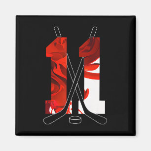 Number 11 Years Ice Hockey 11th Birthday _3  Magnet