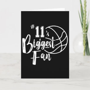 Number 11's Biggest Fan Bysketbyll Player Mum Dad Card