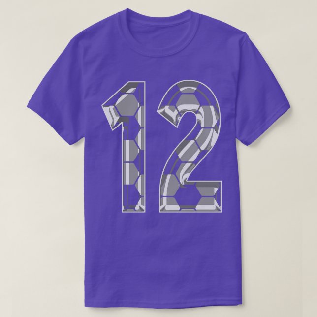 Number 12 Jersey 12 Mum Player Fan T-Shirt (Design Front)