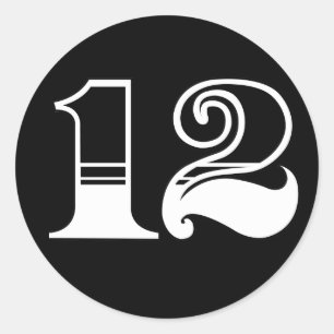 Number 12 sticker