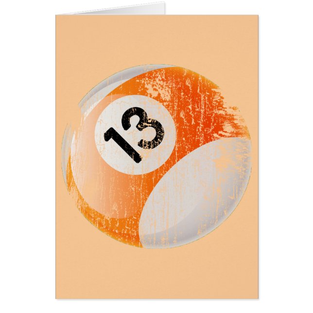 NUMBER 13 BILLIARDS BALL - AGED AND ERODED (Front)