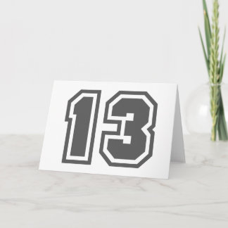 Number 13 card