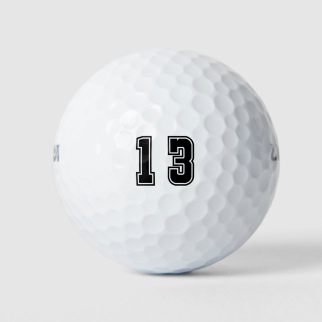 Number 13 golf balls (Front)