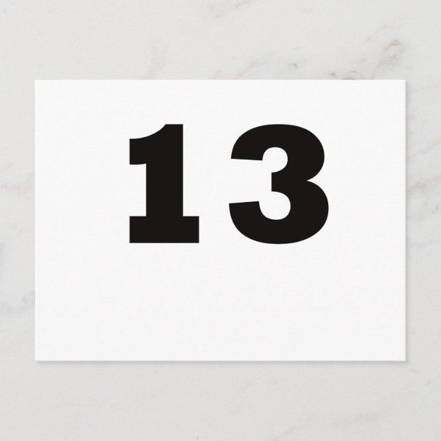 Number 13! postcard (Front)
