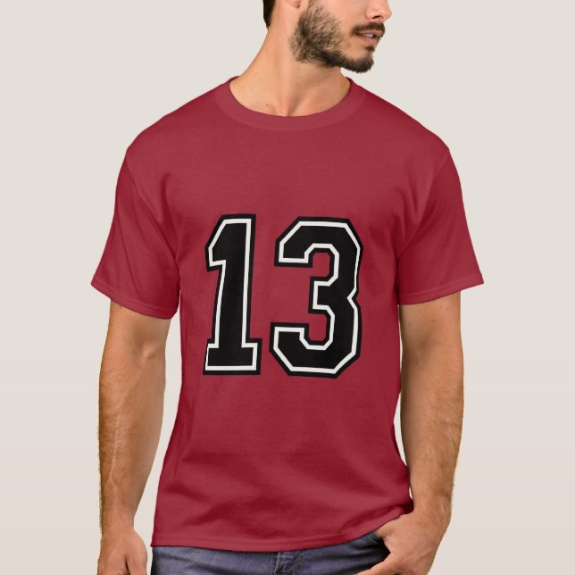 Number 13 Varsity Sports Jersey | 13th Birthday  T-Shirt (Front)