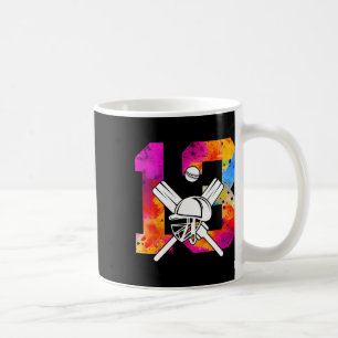 Number 13 Years Cricket 13th Birthday 1 Coffee Mug