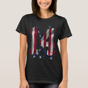 Number 14 Years Ice Hockey 14th Birthday T-Shirt
