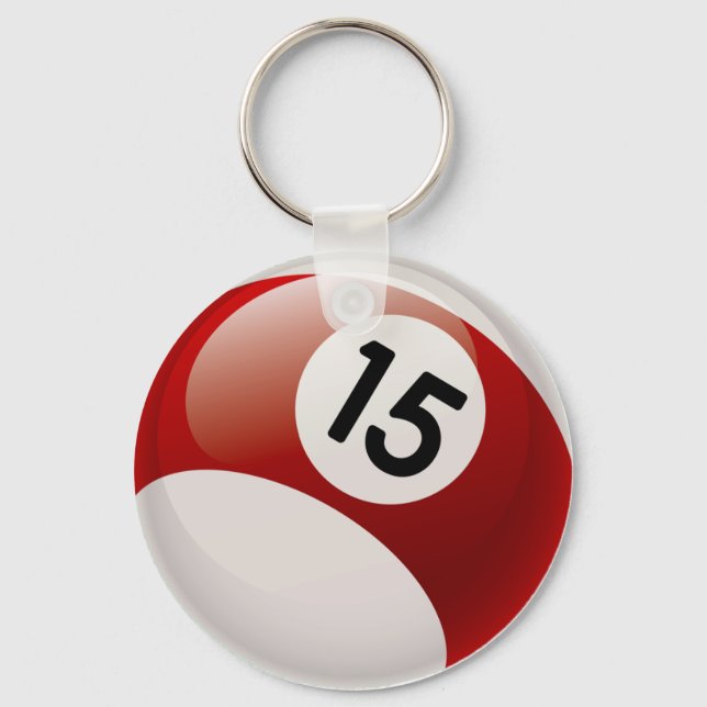 NUMBER 15 BILLARDS BALL KEY RING (Front)