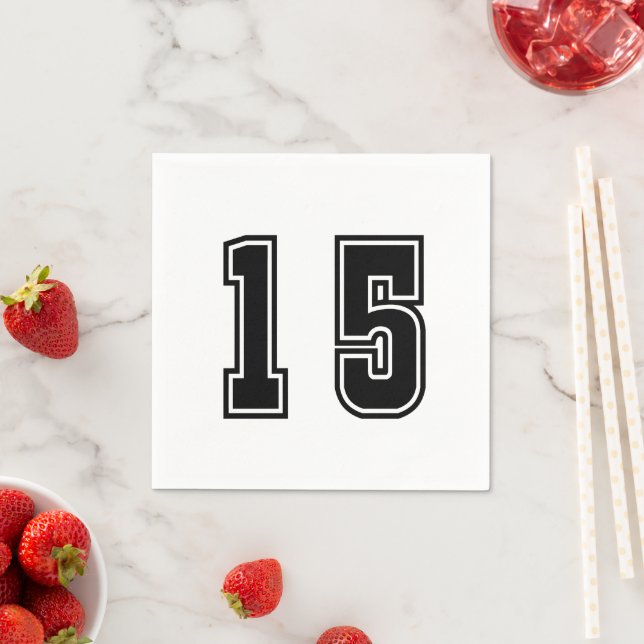 Number 15 napkin (Insitu)