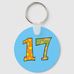 Number 17 key ring