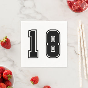Number 18 napkin
