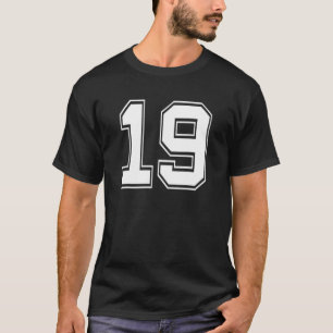 Number 19 Baseball Football Soccer Basketball Birt T-Shirt