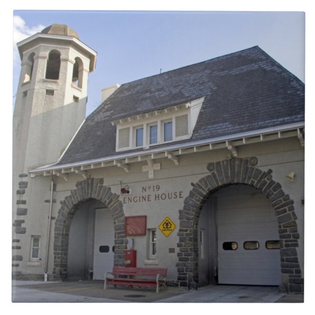 Number 19 Engine House in Washington, D.C. Ceramic Tile (Front)