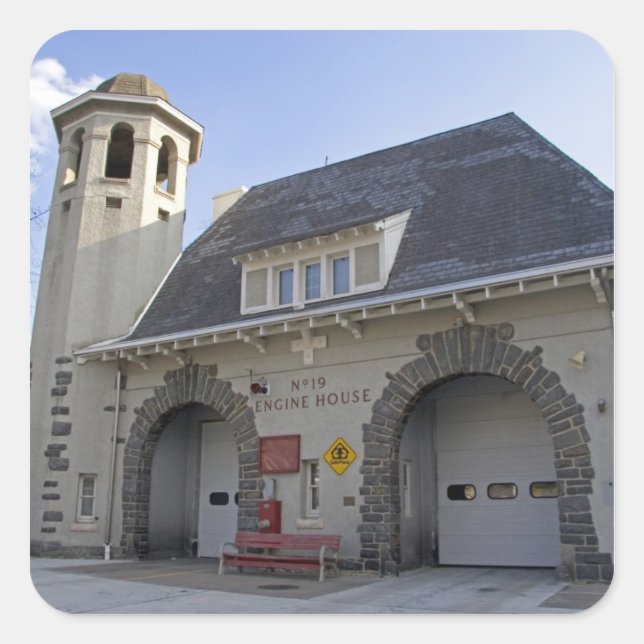 Number 19 Engine House in Washington, D.C. Square Sticker (Front)