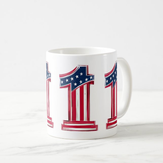 Number 1 American Coffee Mug (Front Right)